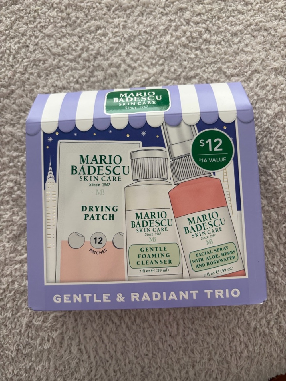 Mario Badescu Lavender & White Skincare Gift Set Box